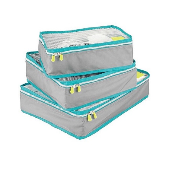 Grey & Teal Packing Cubes - Set of Three - Picture 2 of 3